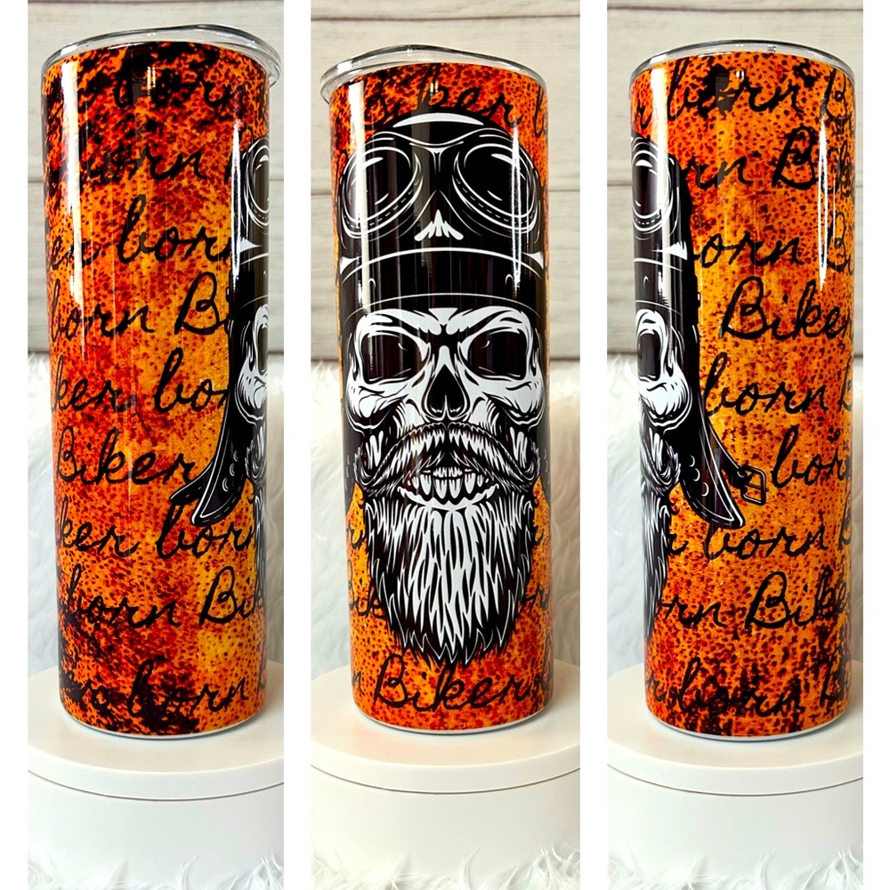 20oz Metal Tumbler/Born Biker
